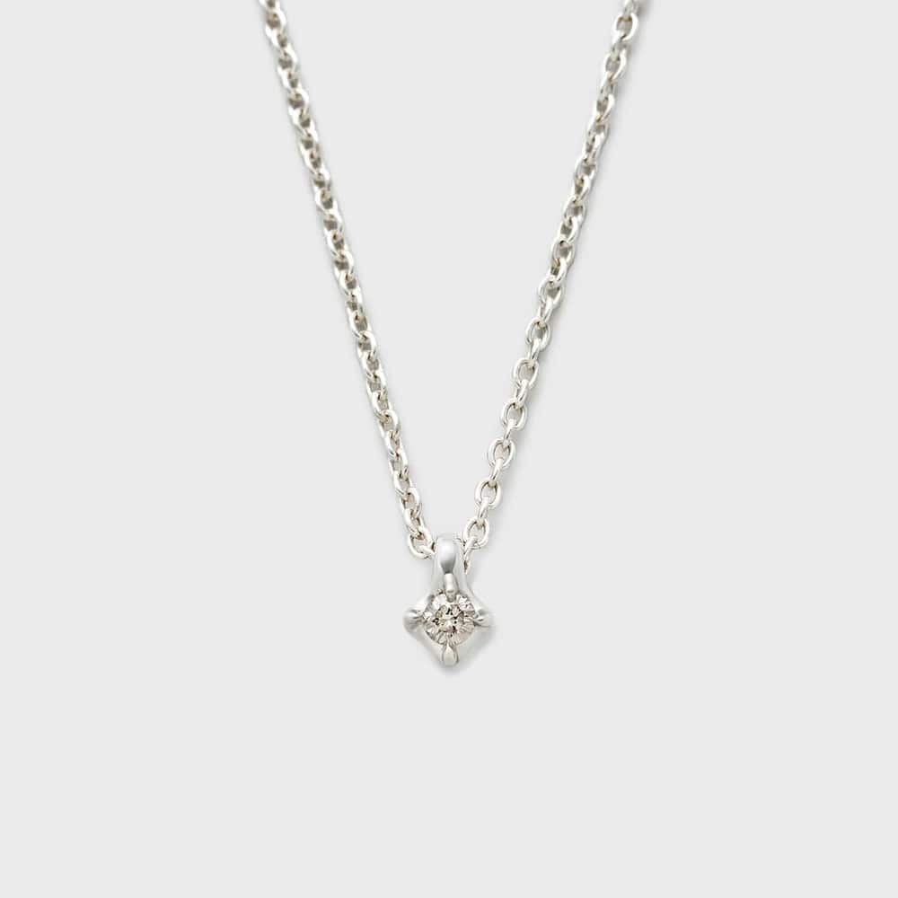シルバーダイヤモンドネックレス(0.03ct)