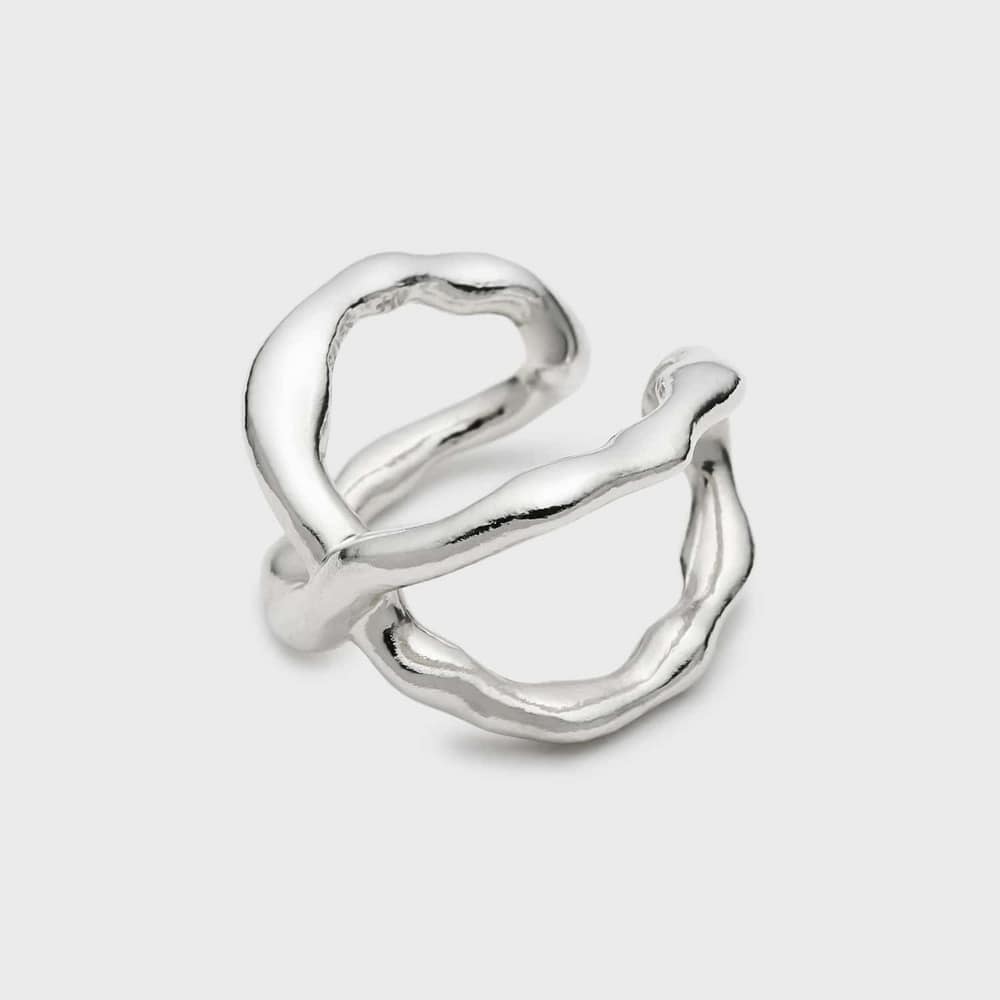 【2Way Item】シルバーチャームイヤーカフ(片耳用)
