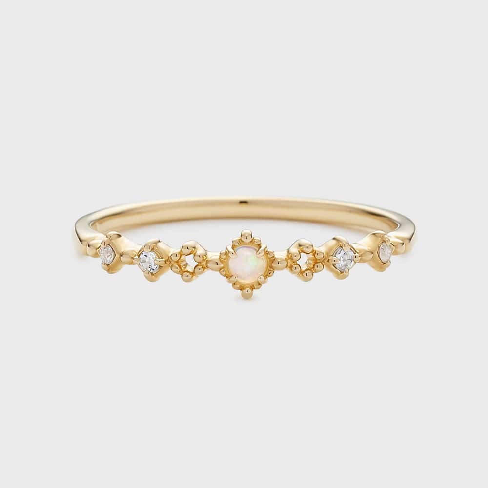 【Pocket Ring】K10オパールリング
