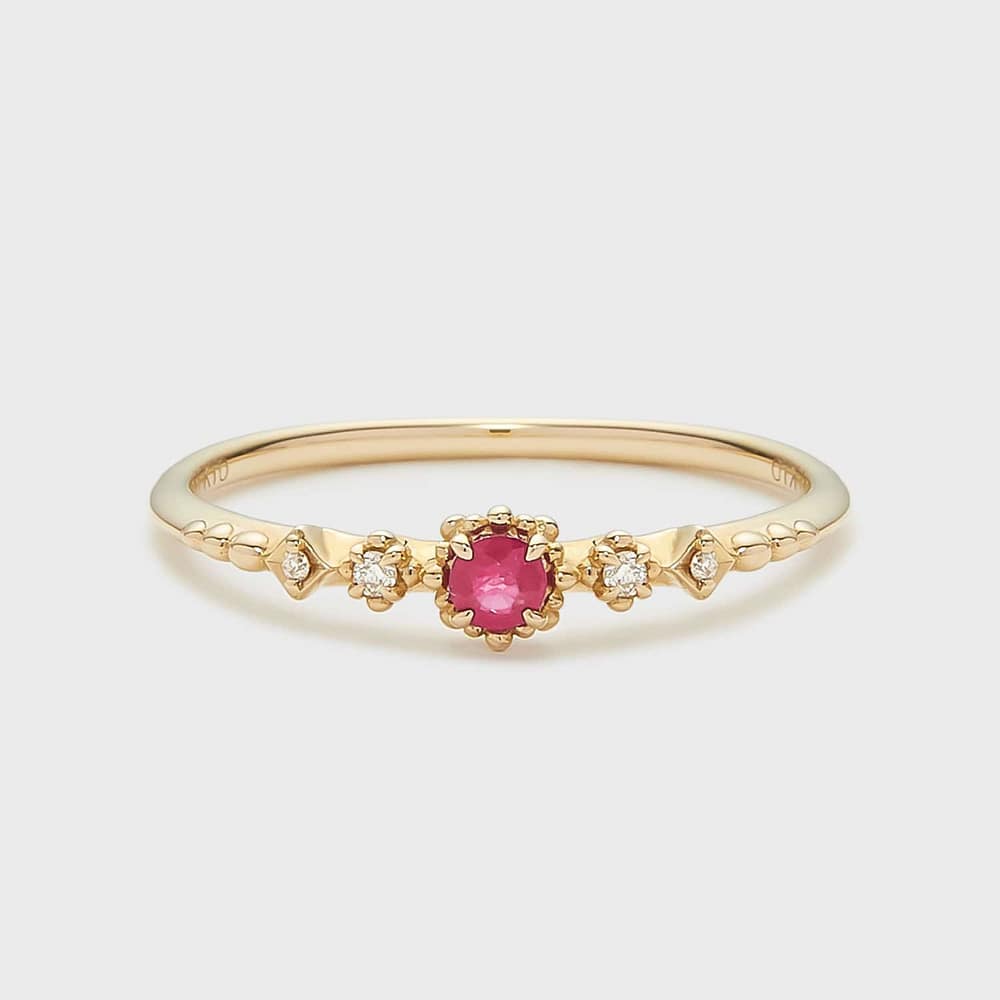 【Pocket Ring】K10ルビーリング