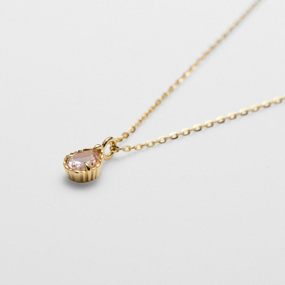 【WEB限定】4月バースストーン／K10モルガナイトネックレス