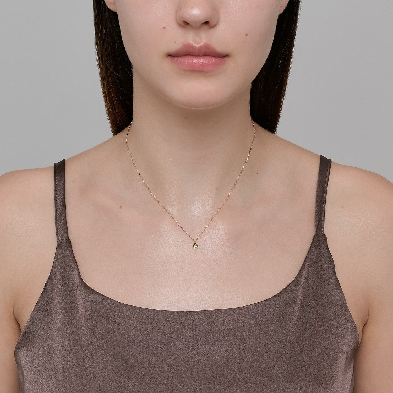 【WEB限定】8月バースストーン／K10ペリドットネックレス