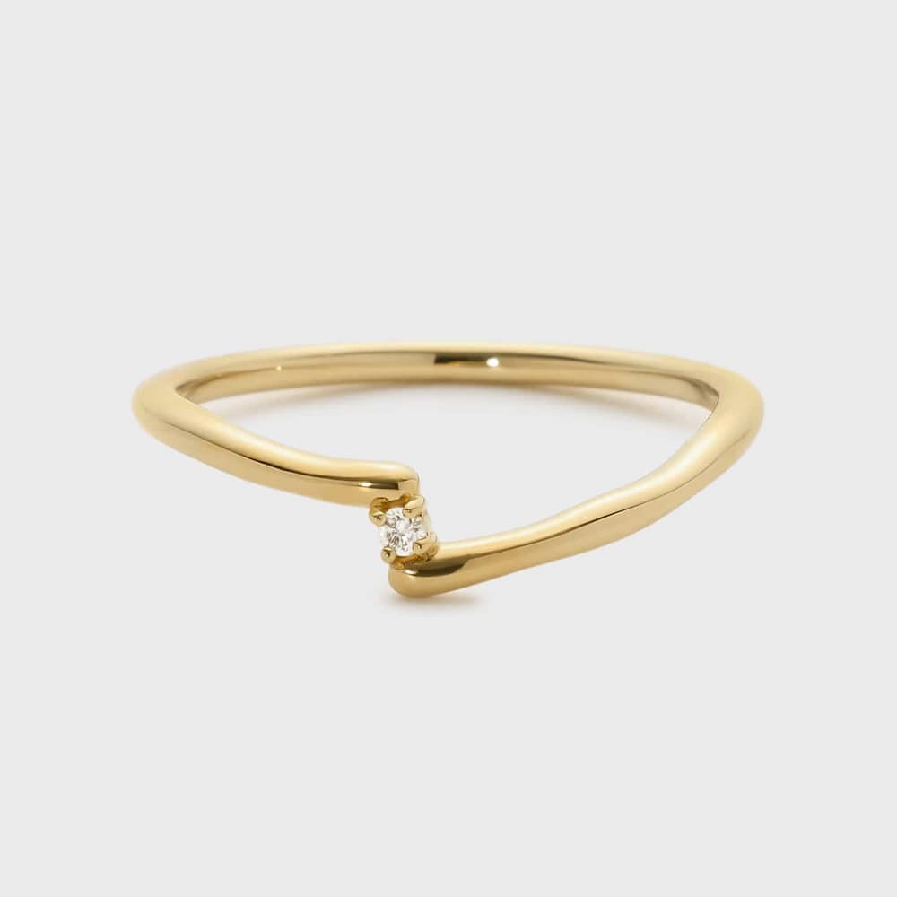 【展開店舗限定】【Plus Ring】ゴールドダイヤモンドリング