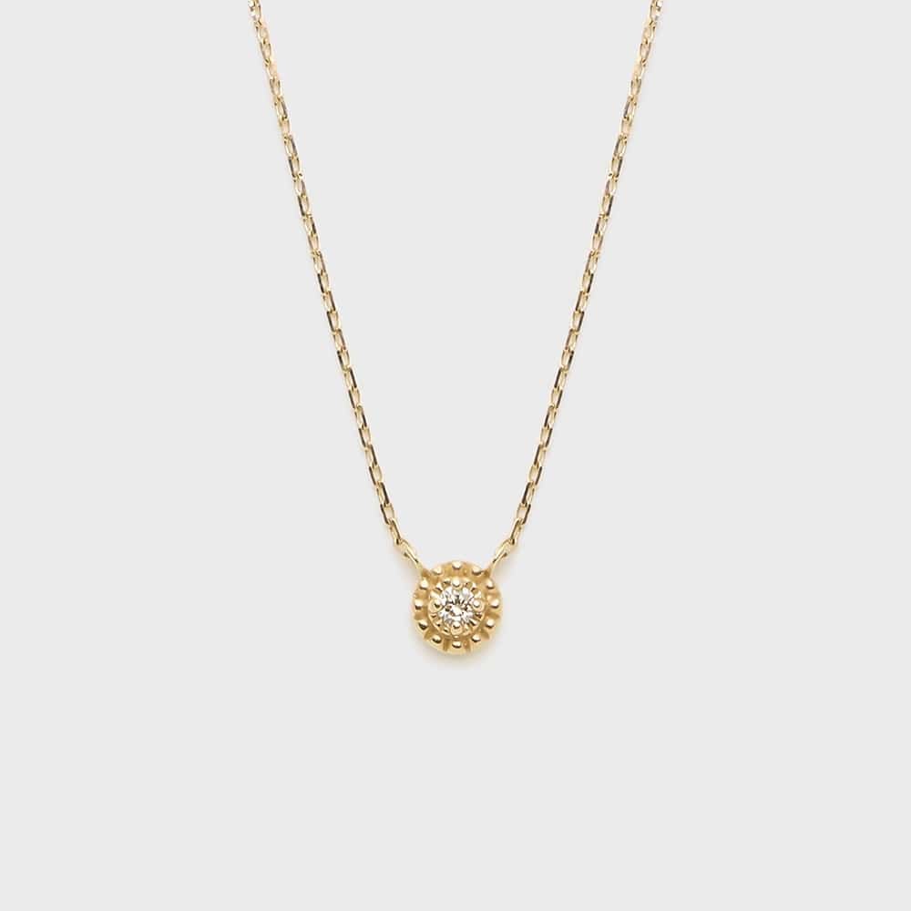 K10ダイヤモンドネックレス（0.02ct）