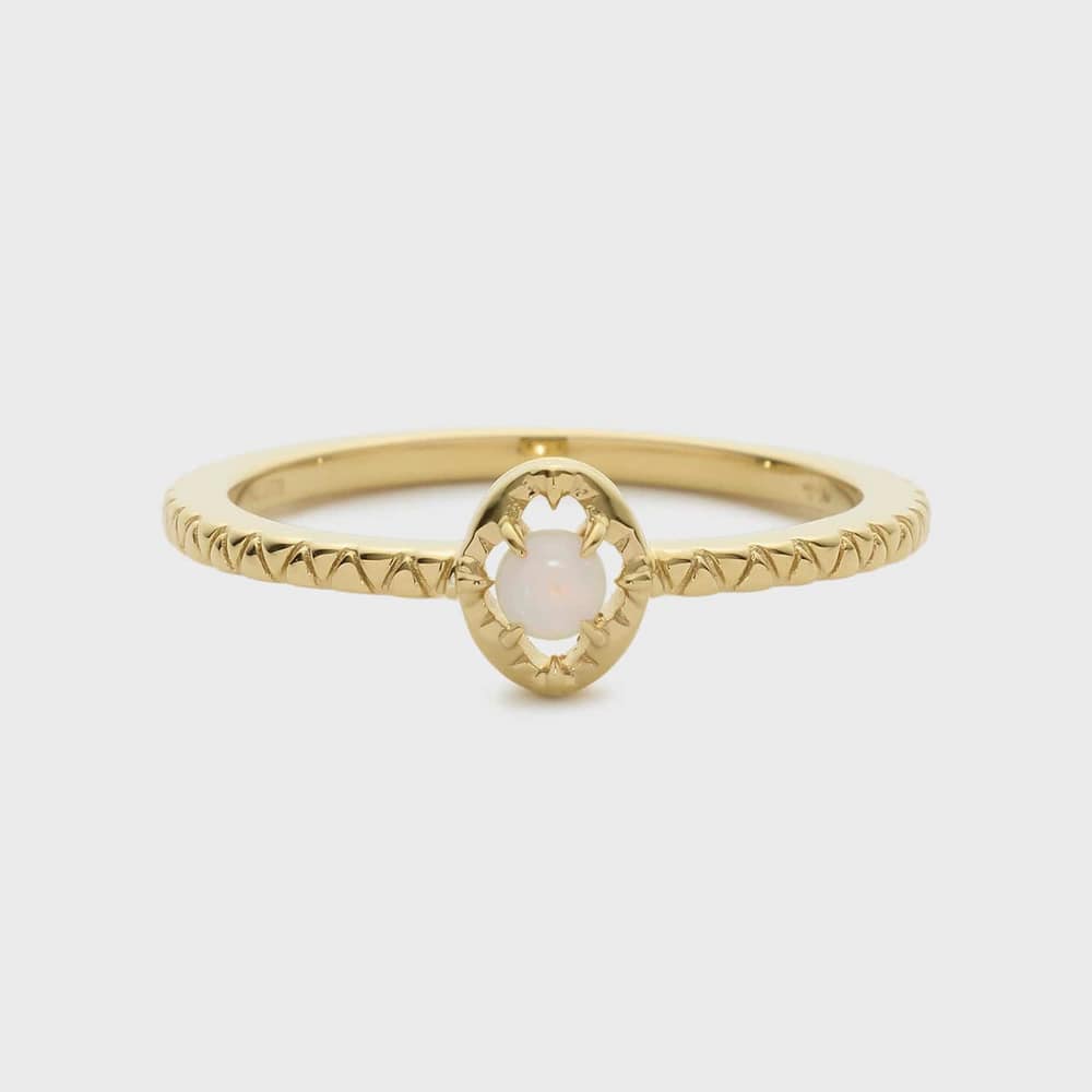 【Pocket Ring】ゴールドオパールリング