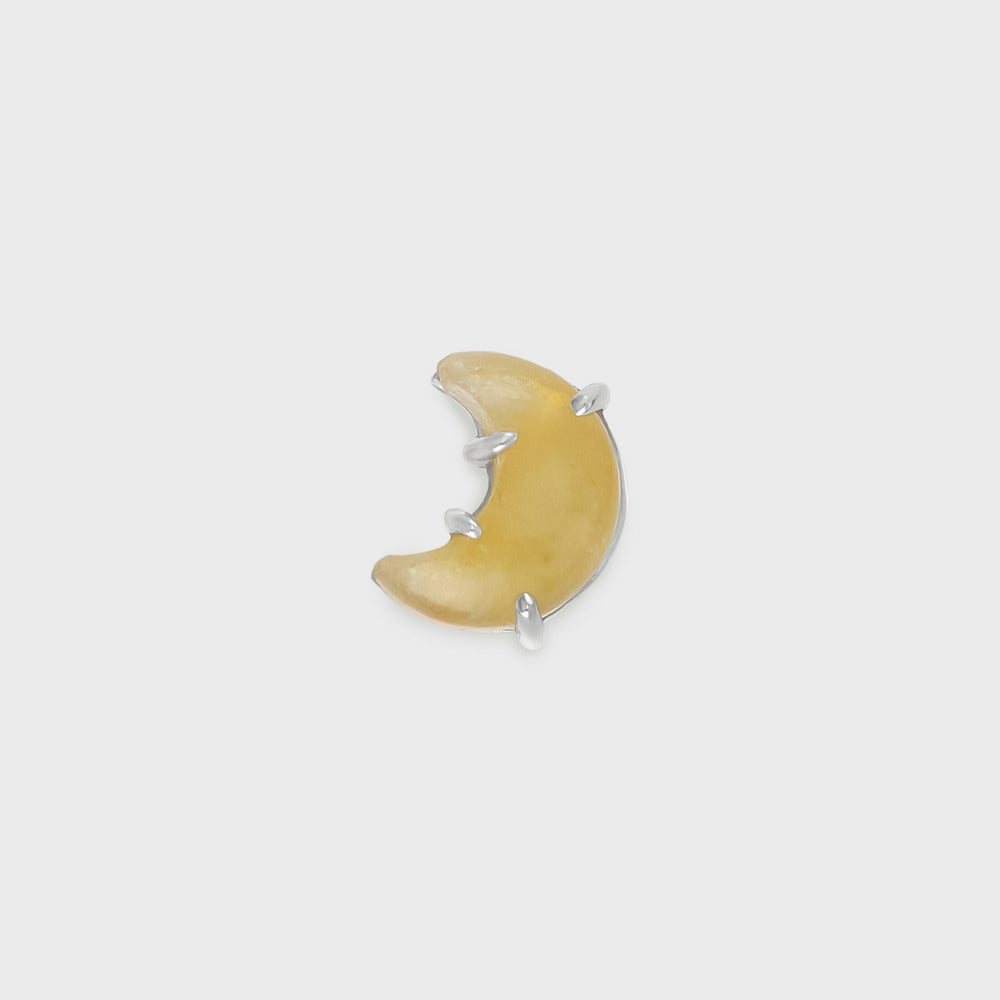 シルバーサファイアムーンピアス（片耳用）